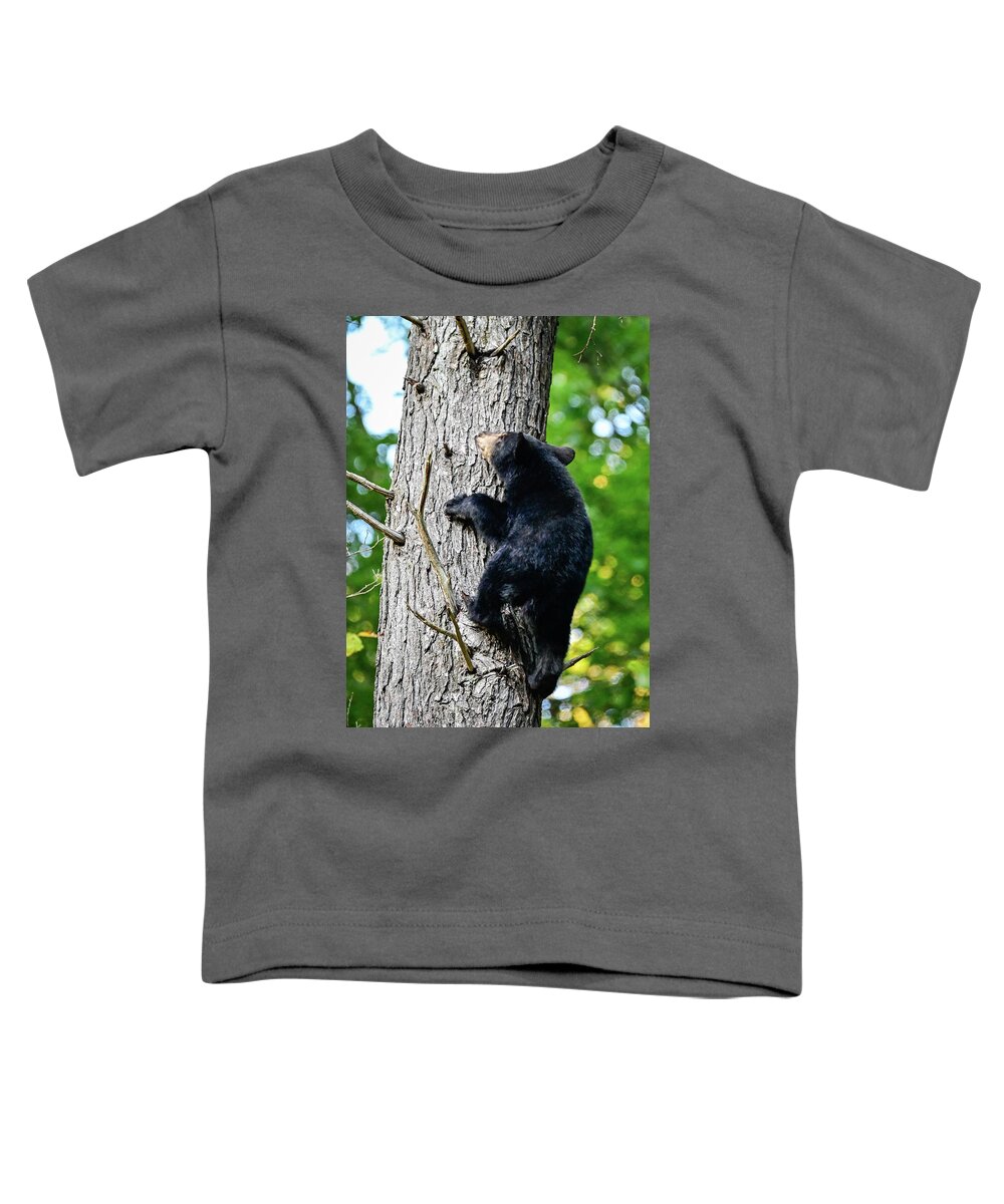 Wildlife Toddler T-Shirt featuring the photograph Escaping Danger by Ed Stokes