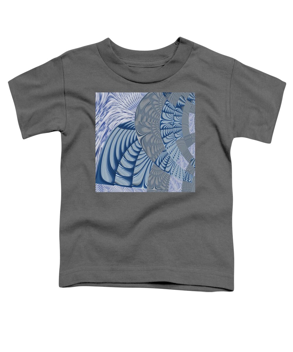 Fractal Toddler T-Shirt featuring the mixed media Espace De Phase by Stephane Poirier