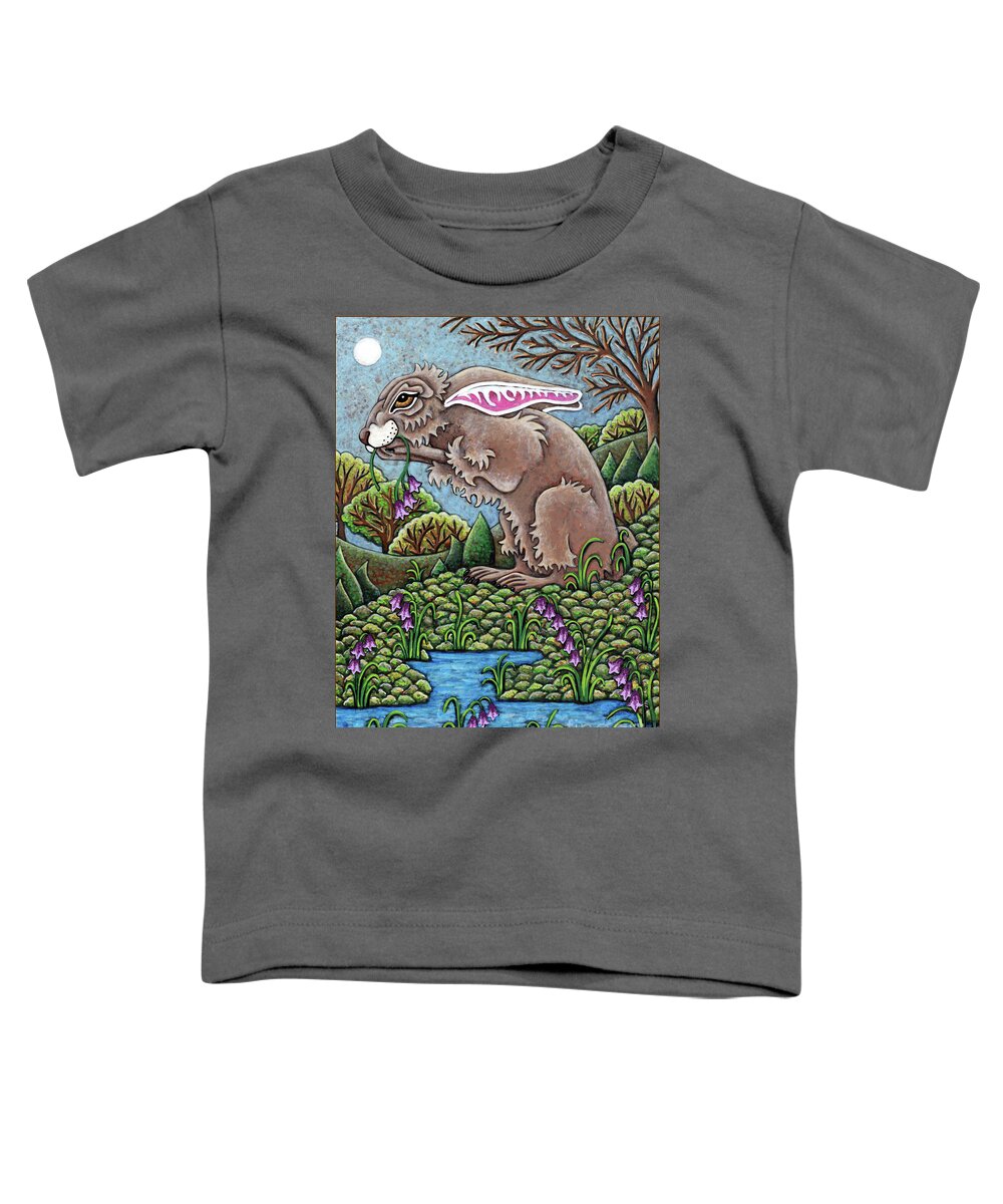 Hare Toddler T-Shirt featuring the painting Evening Fare by Amy E Fraser