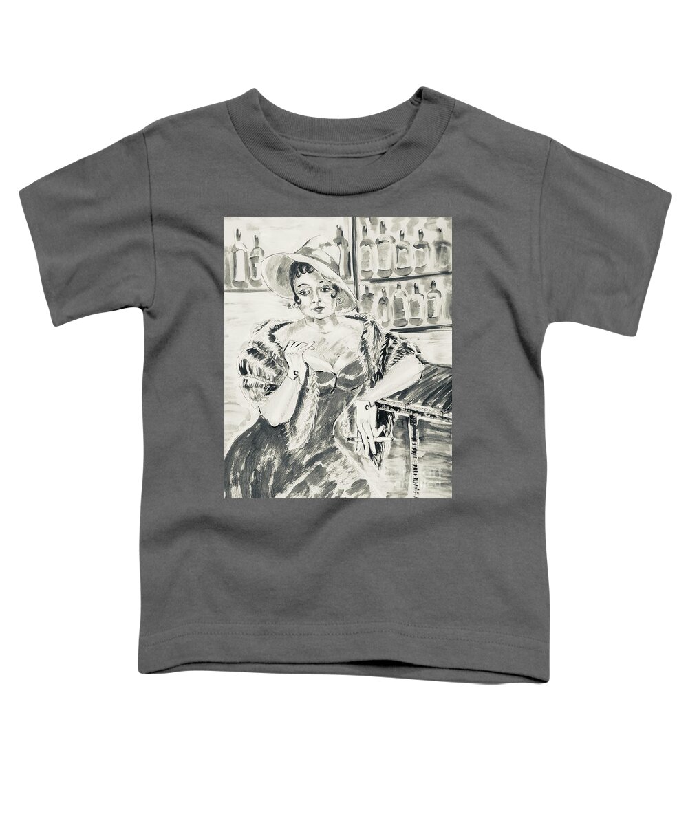 Memories Toddler T-Shirt featuring the drawing Faded memories by Lana Sylber