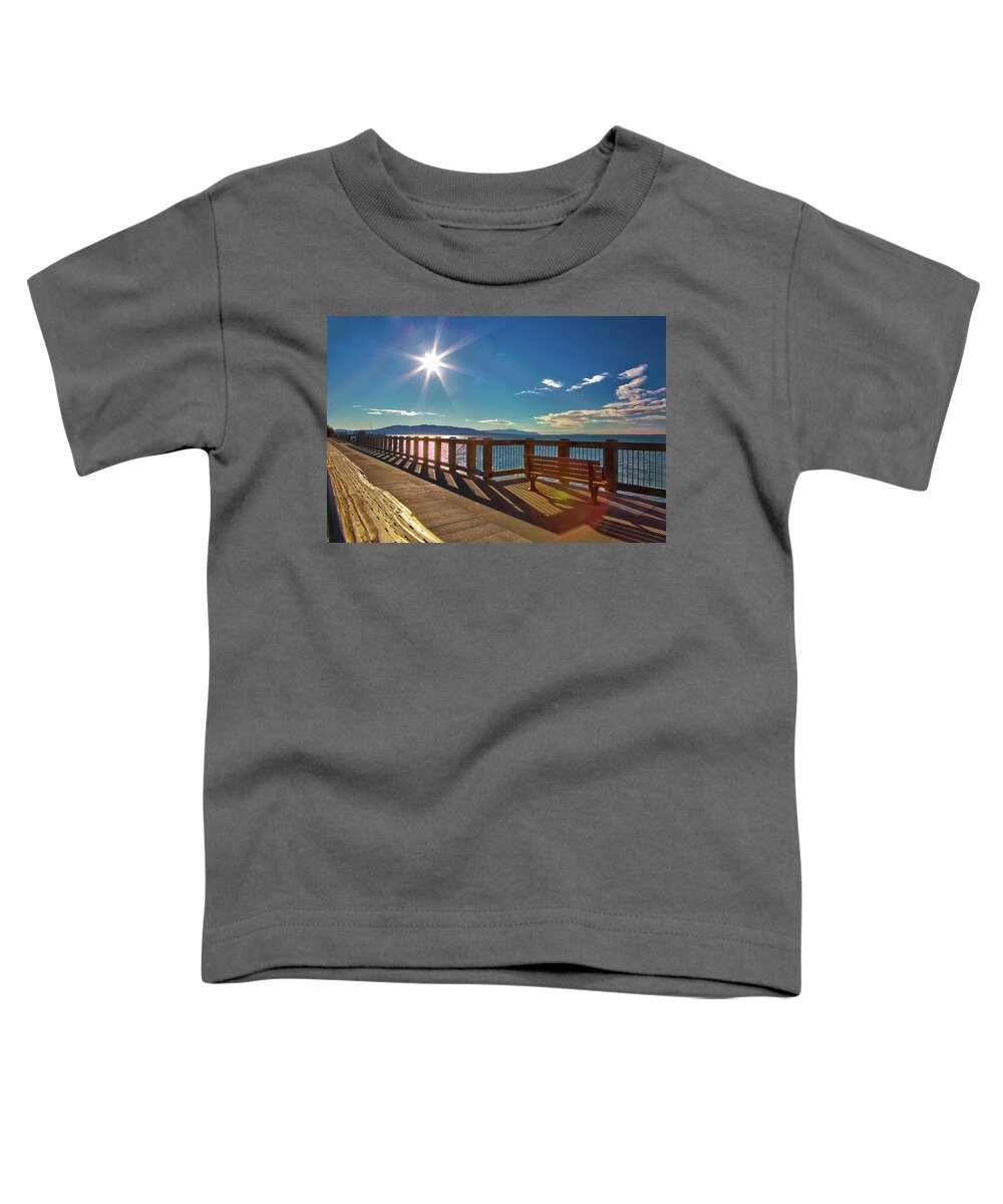 Fairhaven Toddler T-Shirt featuring the photograph Fairhaven Boardwalk by Monte Arnold