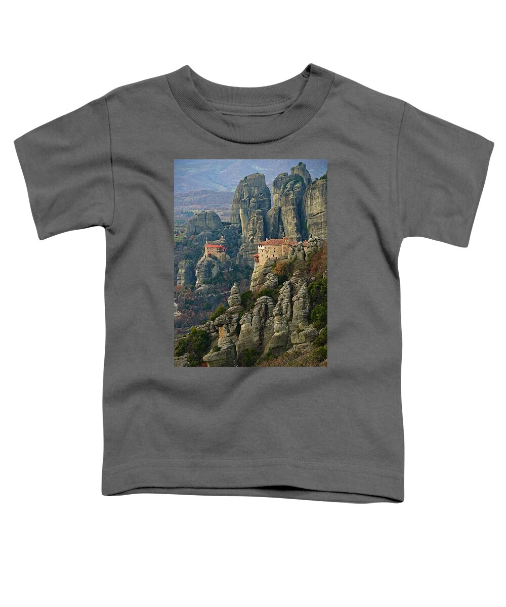 Meteora Toddler T-Shirt featuring the photograph Fall in Meteora by Sean Hannon