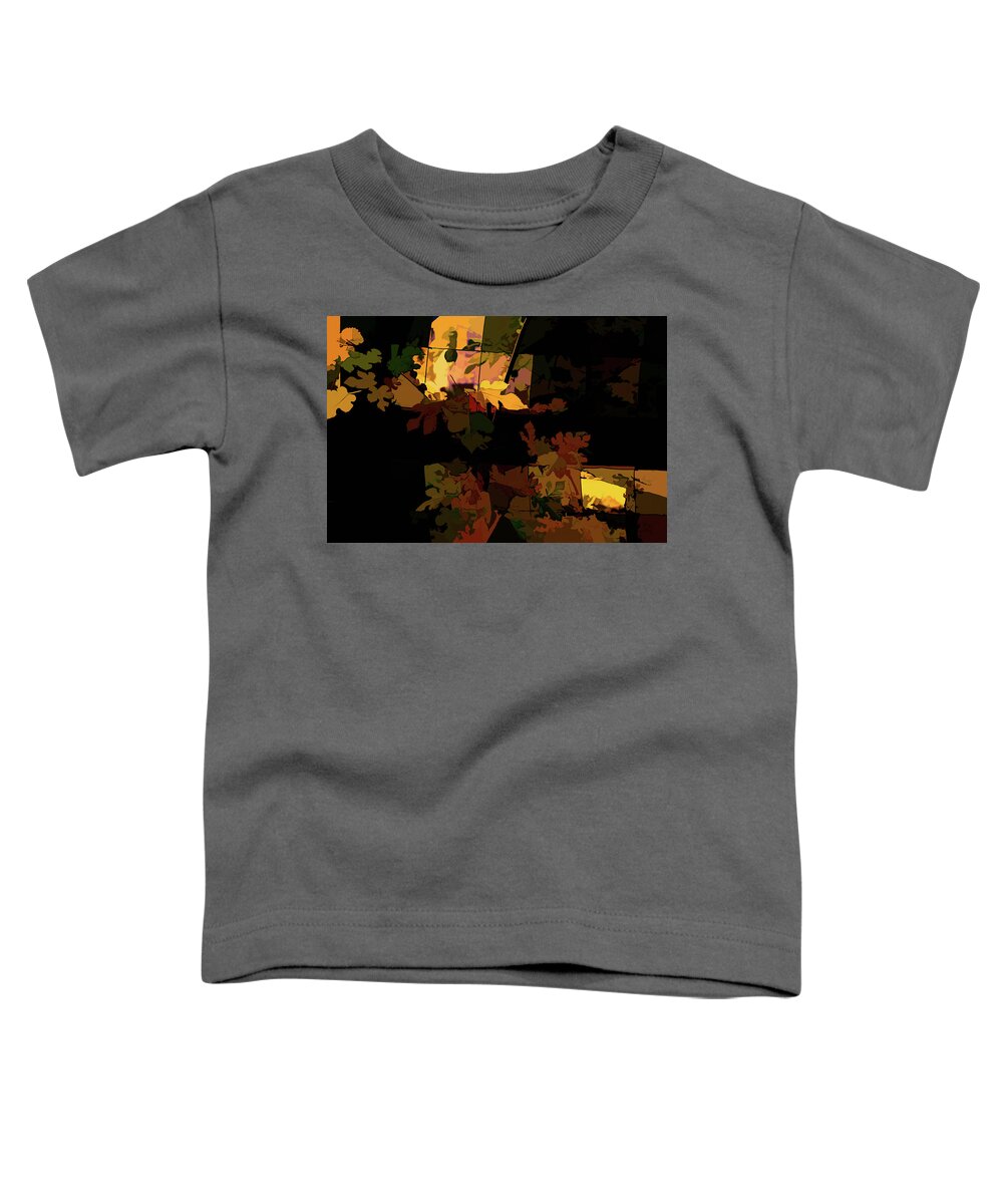 Fall Leaves Abstract Toddler T-Shirt featuring the photograph Fall Leaves Abstract by Sharon Popek