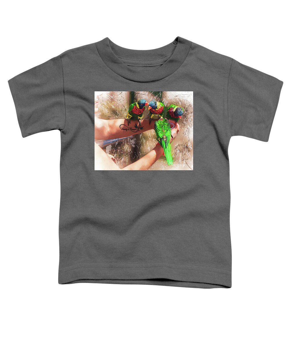 Digital Toddler T-Shirt featuring the digital art Family by Anthony Ellis