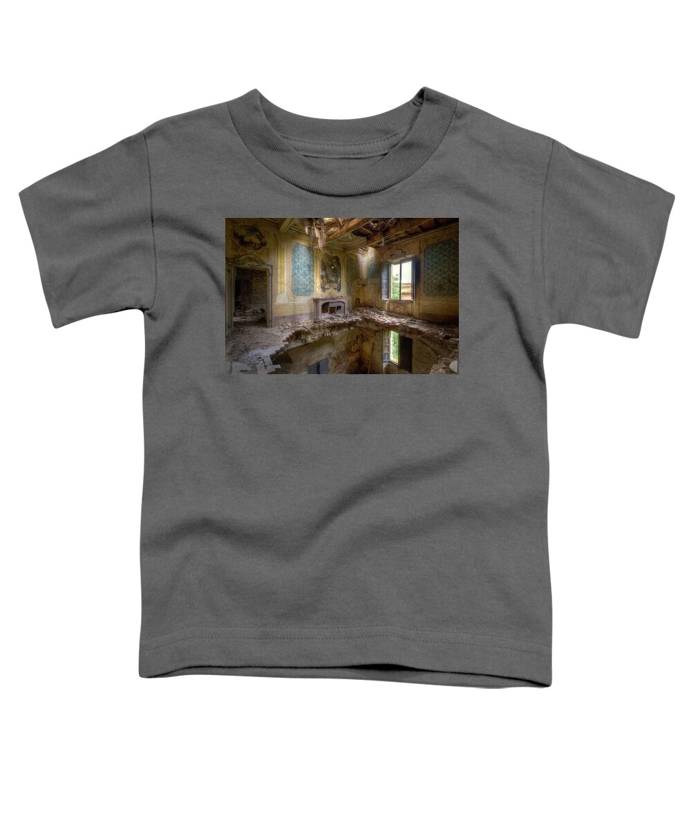 Abandoned Toddler T-Shirt featuring the photograph Farm in Heavy Decay by Roman Robroek