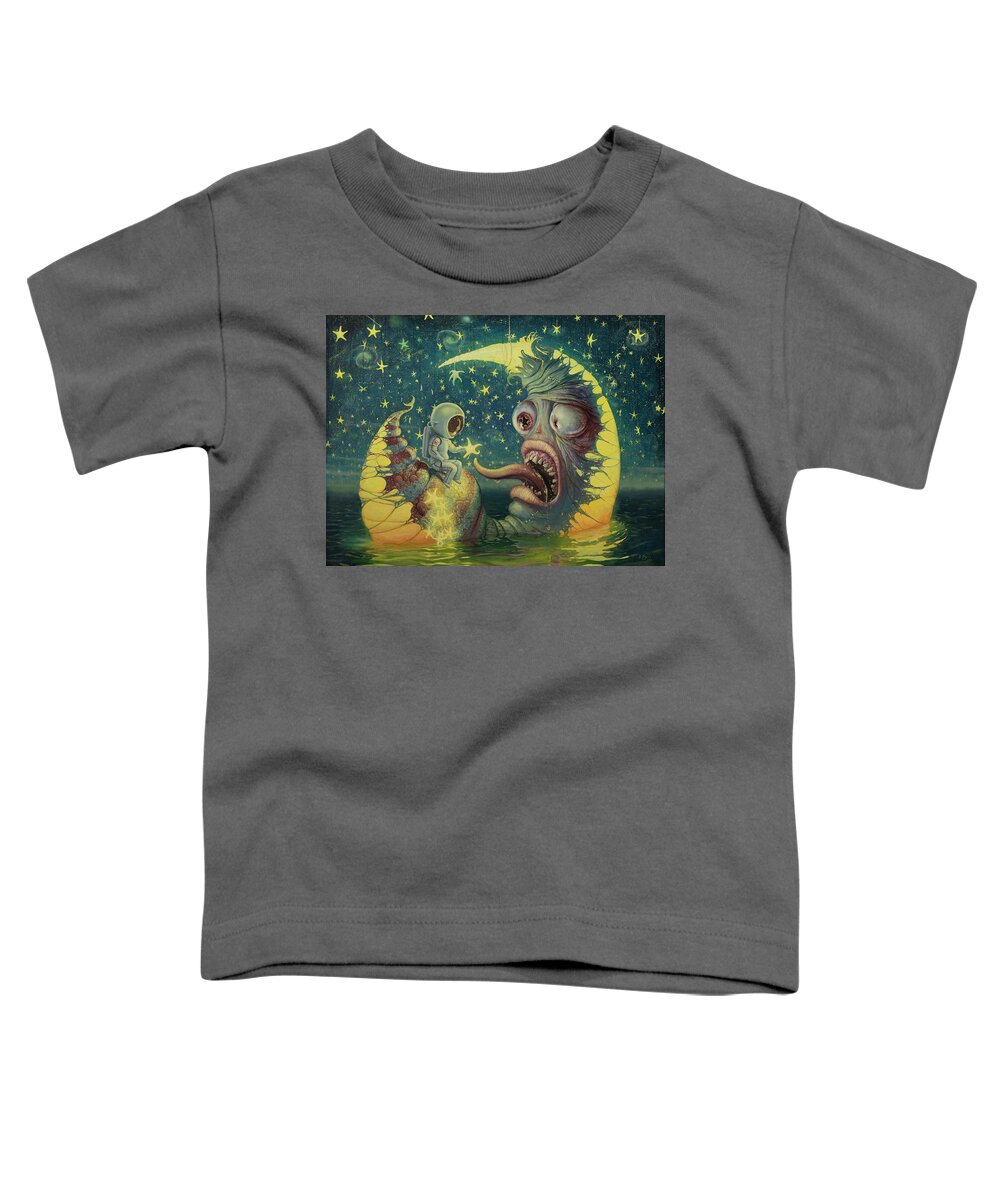 Astronaut Toddler T-Shirt featuring the painting Feeding Your Inner Light by Adrian Borda