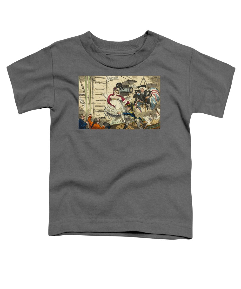 19th Century Artists Toddler T-Shirt featuring the relief Female Intrepidity by George Cruikshank
