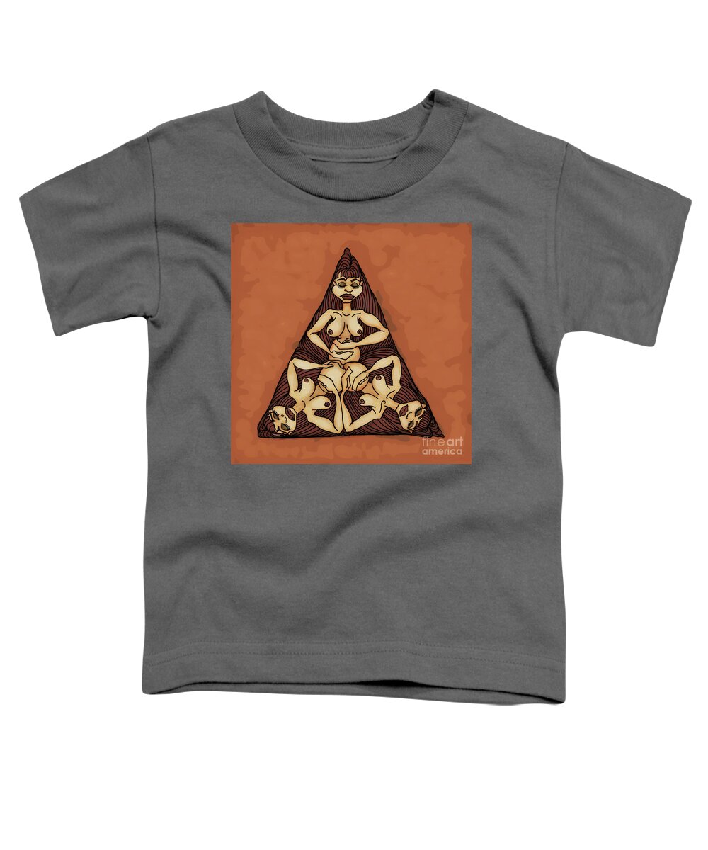 Pattern Toddler T-Shirt featuring the mixed media Fertility Thrice Angled. Icon by Amy E Fraser