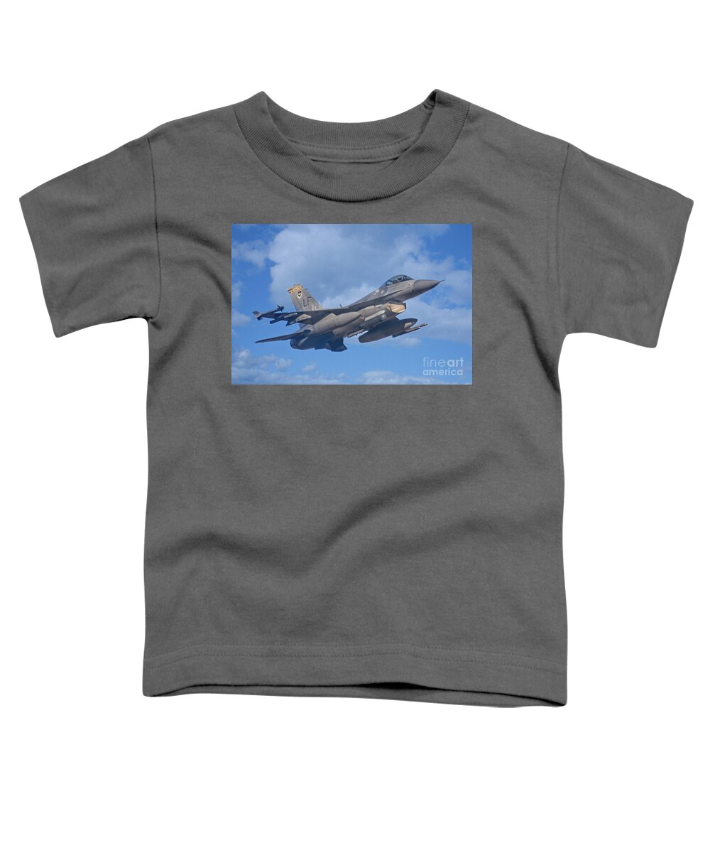F-16 Toddler T-Shirt featuring the photograph Fighting Falcon by Bob Hislop