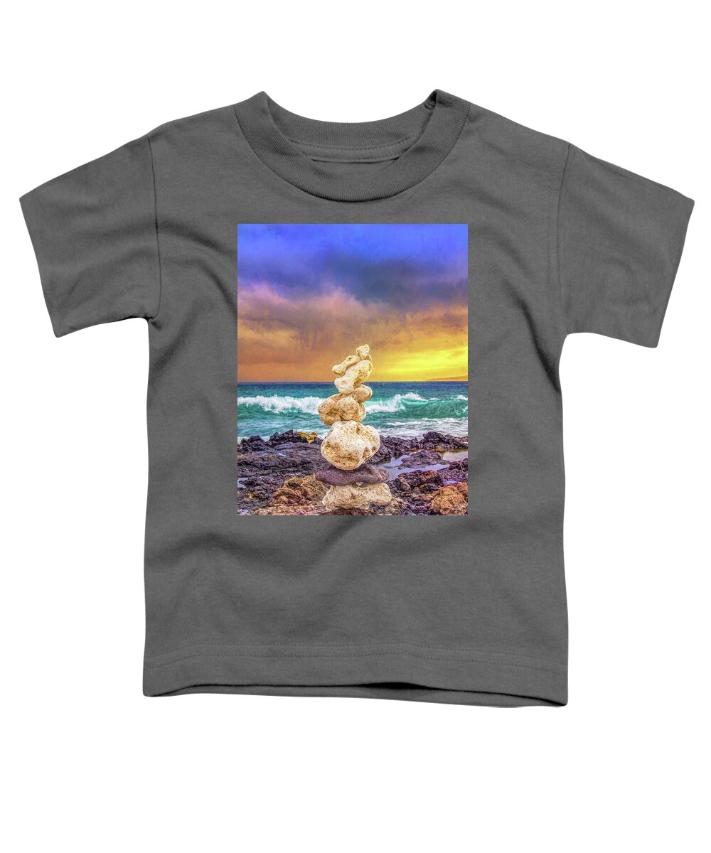 Dramatic Toddler T-Shirt featuring the digital art Finding Balance by Cindy Collier Harris