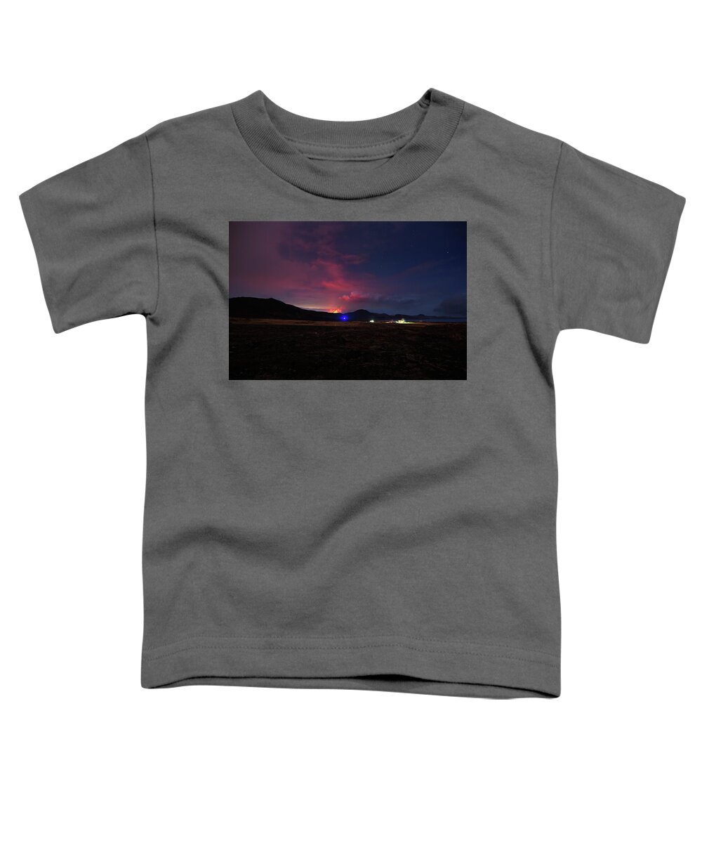 Volcano Toddler T-Shirt featuring the photograph Fire in the mountains by Christopher Mathews