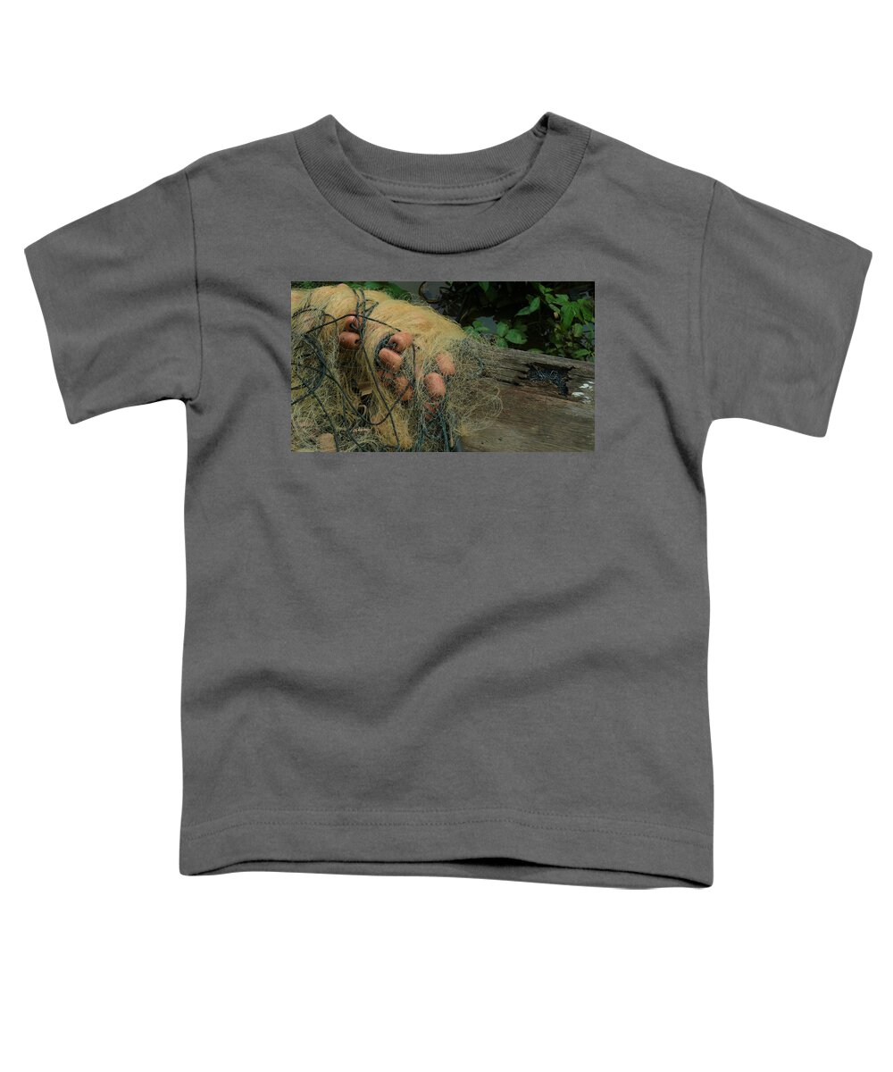 Fishing Net Toddler T-Shirt featuring the photograph Fishing Net Composition 1 by Robert Bociaga