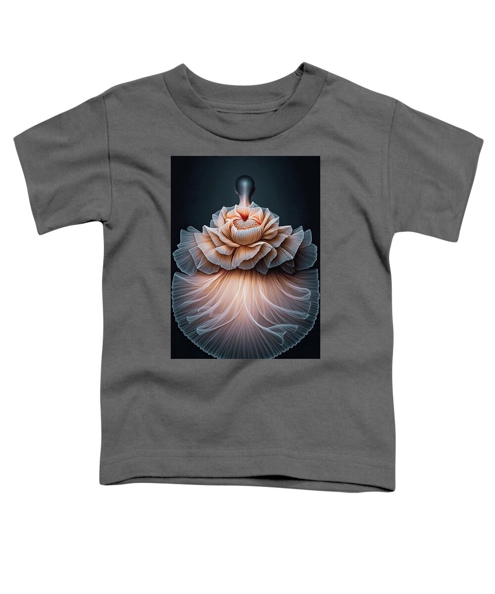 Beauty Toddler T-Shirt featuring the digital art Floral Enigma 2 by Zina Zinchik