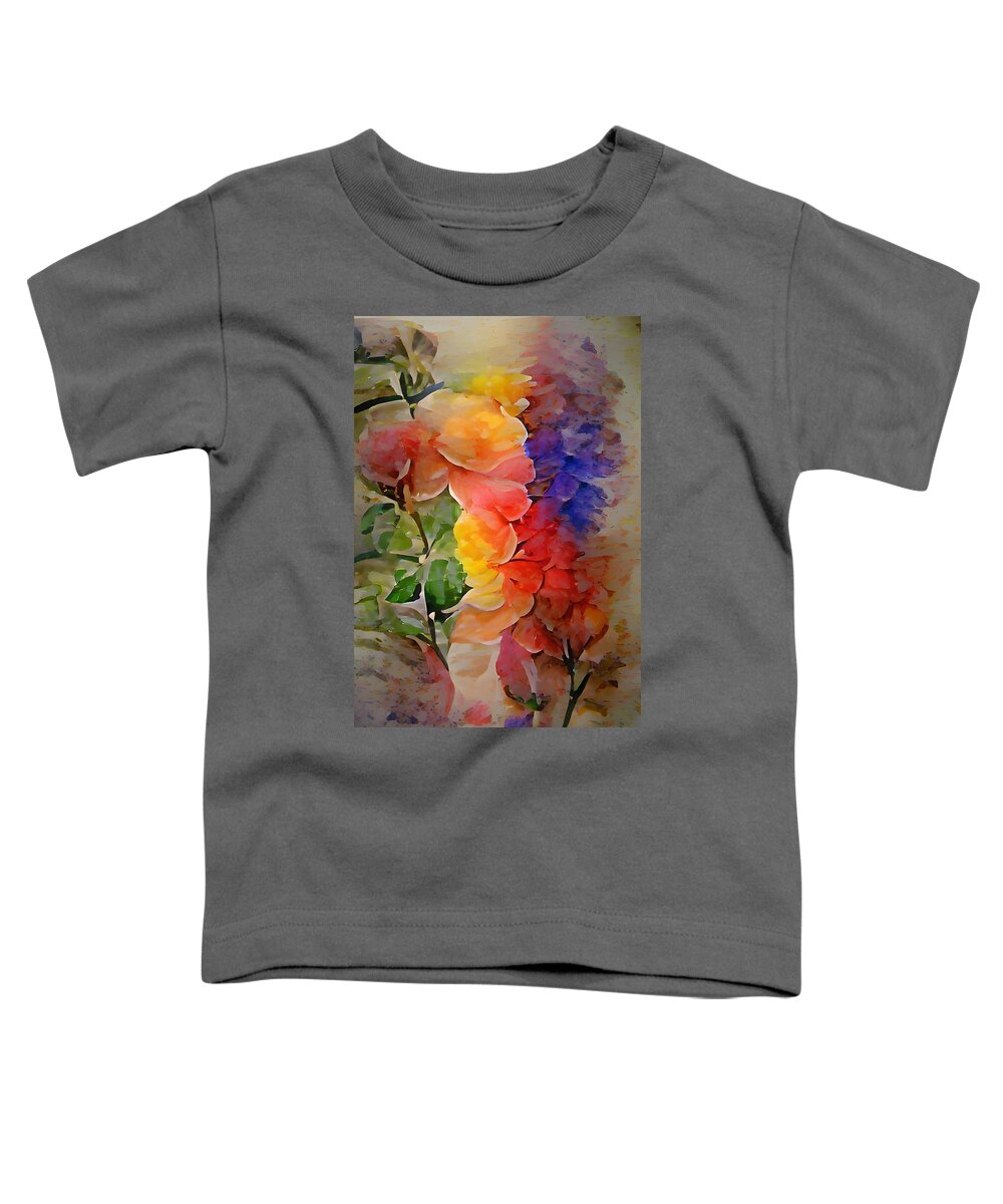  Toddler T-Shirt featuring the digital art Flower Power by Rod Turner
