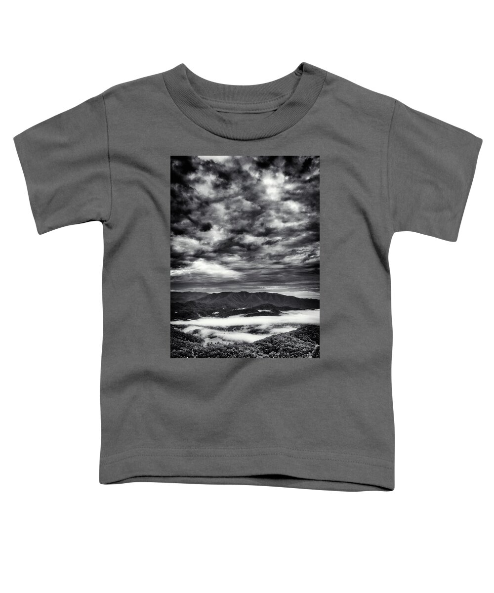 Fog Toddler T-Shirt featuring the photograph Fog in the Valley 4 by Phil Perkins