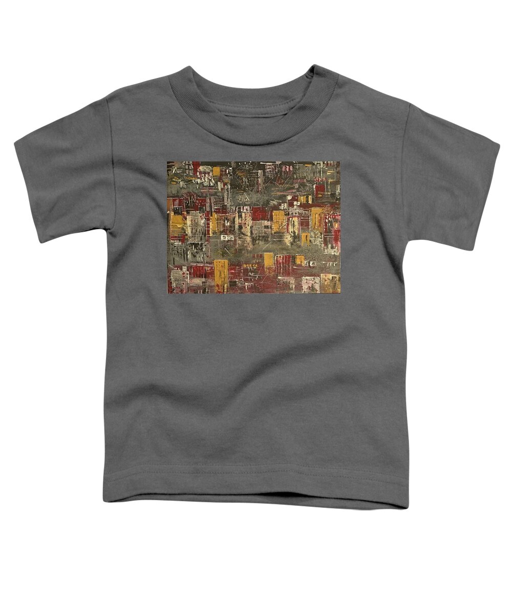San Francisco Art Toddler T-Shirt featuring the painting Foggy Night by Raji Musinipally