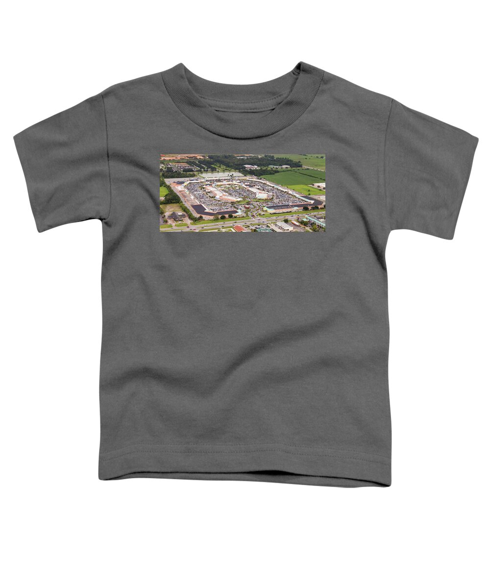 Foley Tanger Outlet Toddler T-Shirt featuring the photograph Foley Tanger Outlet Mall 2015 by Gulf Coast Aerials -