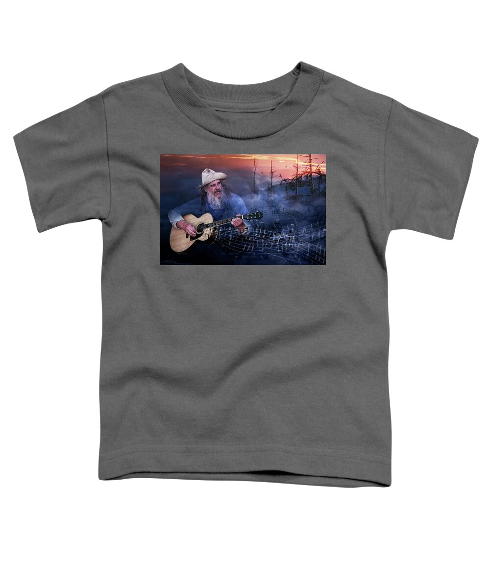 Music Toddler T-Shirt featuring the photograph Folk Music In The Hills by Randall Nyhof