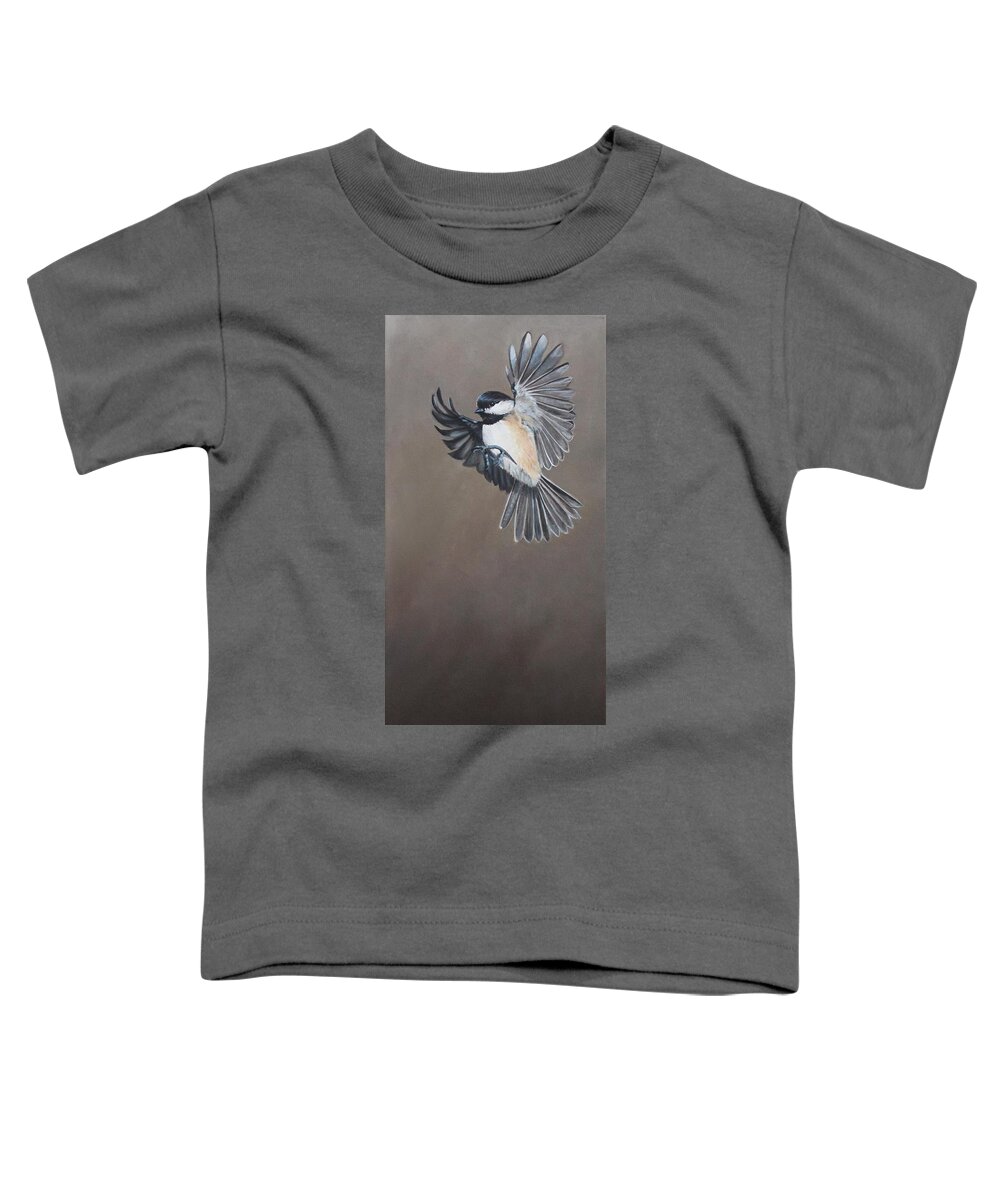 Chickadee Toddler T-Shirt featuring the painting Free Bird by Tammy Taylor