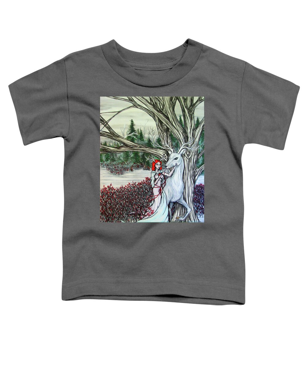 Freya Toddler T-Shirt featuring the painting Freya by Megan Thompson