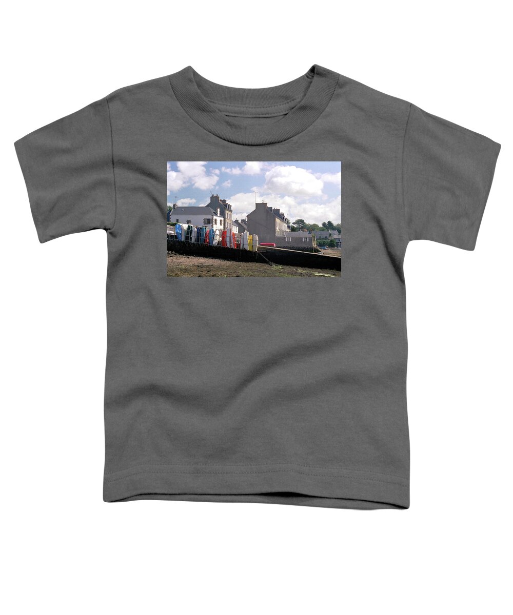 France Toddler T-Shirt featuring the photograph From Lanildut Harbor by Jim Feldman