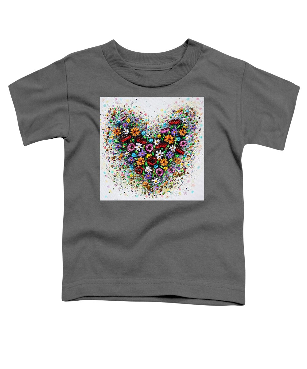 Heart Toddler T-Shirt featuring the painting From the Heart by Amanda Dagg
