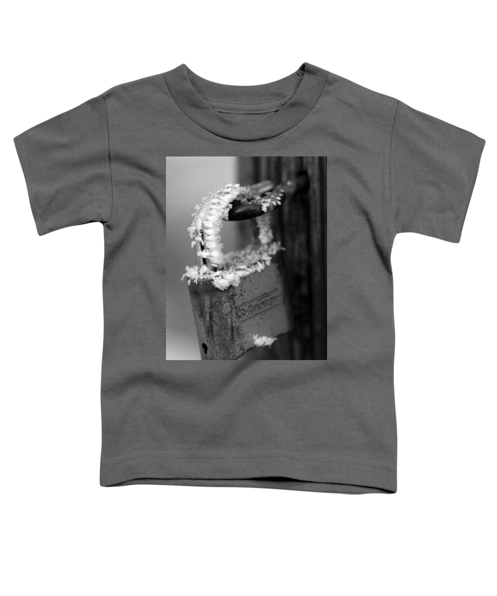 Frost Toddler T-Shirt featuring the photograph Frozen Lock by Rick Wilking