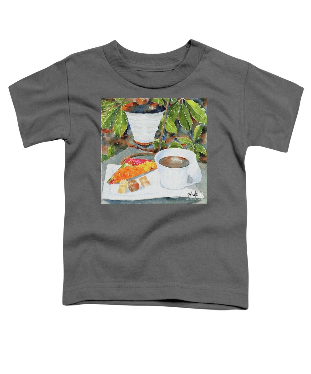 Impressionism Toddler T-Shirt featuring the painting Fudge In The Garden by Pat Katz