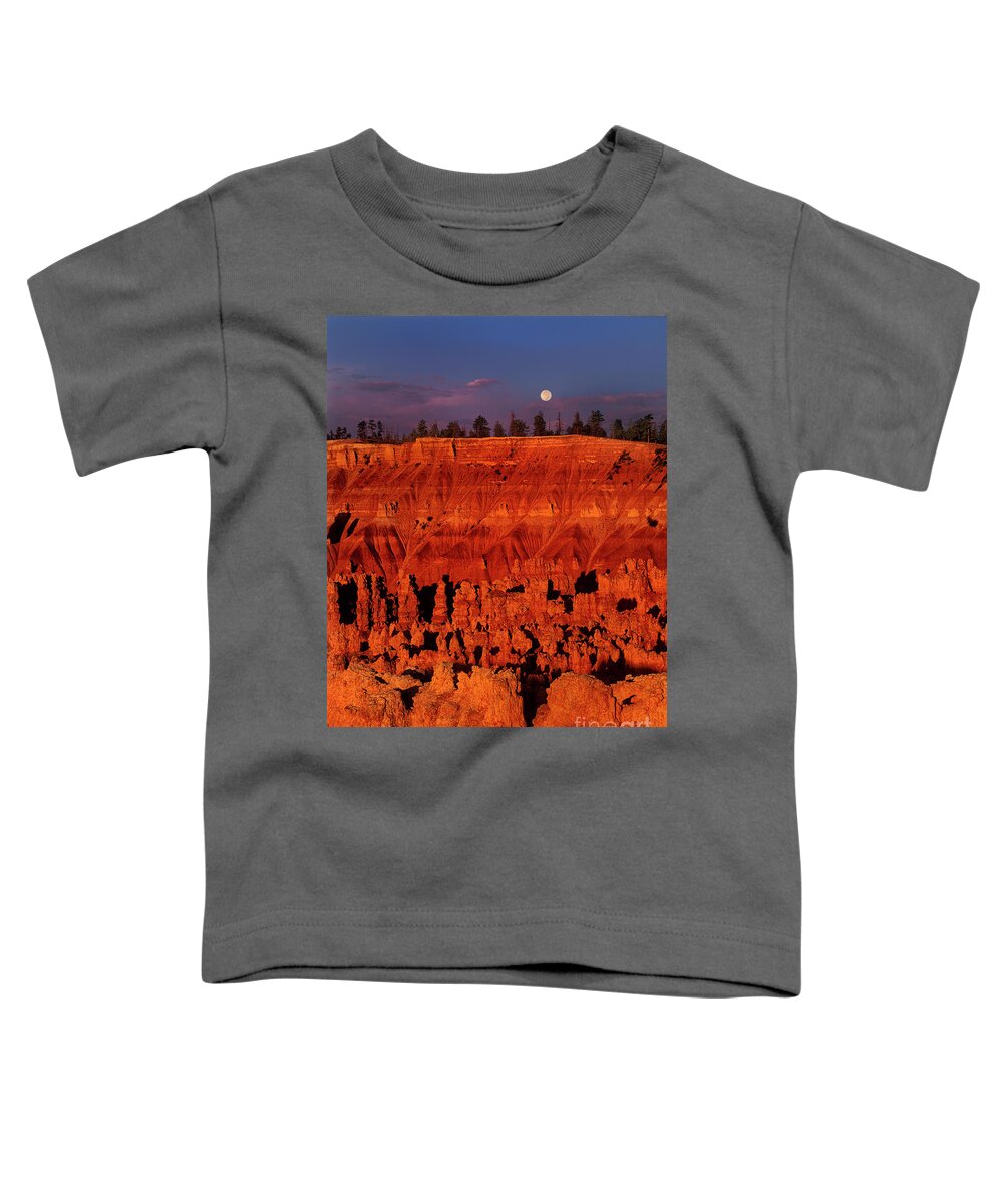 Dave Welling Toddler T-Shirt featuring the photograph Full Moon Silent City Bryce Canyon National Park Utah by Dave Welling