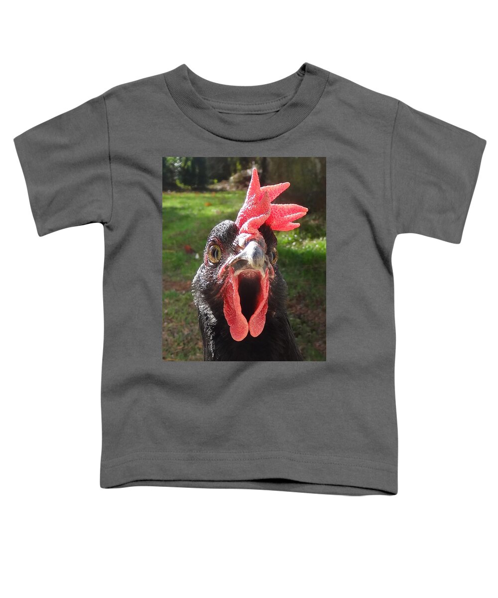 Hen Toddler T-Shirt featuring the photograph Funny Hen by Joelle Philibert