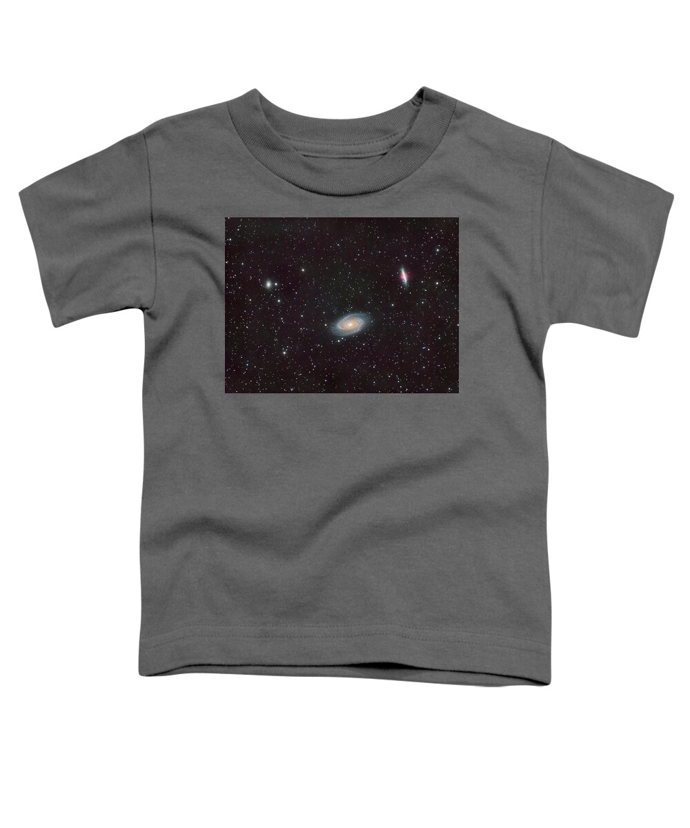 Bodes Galaxy Toddler T-Shirt featuring the photograph Galactic Trio by Ralf Rohner