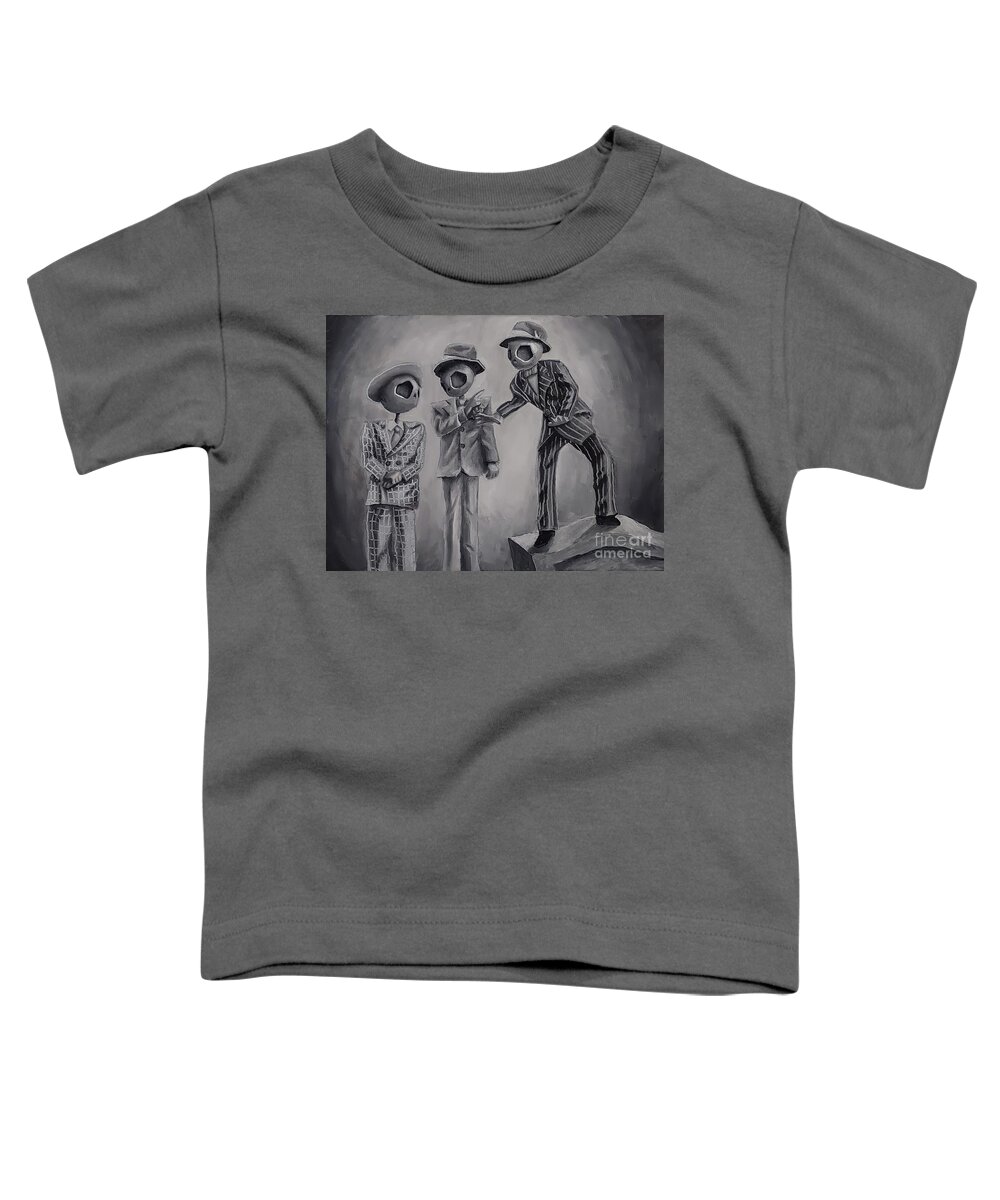 Gangster Toddler T-Shirt featuring the painting Gangster Gouls by Lori Keilwitz