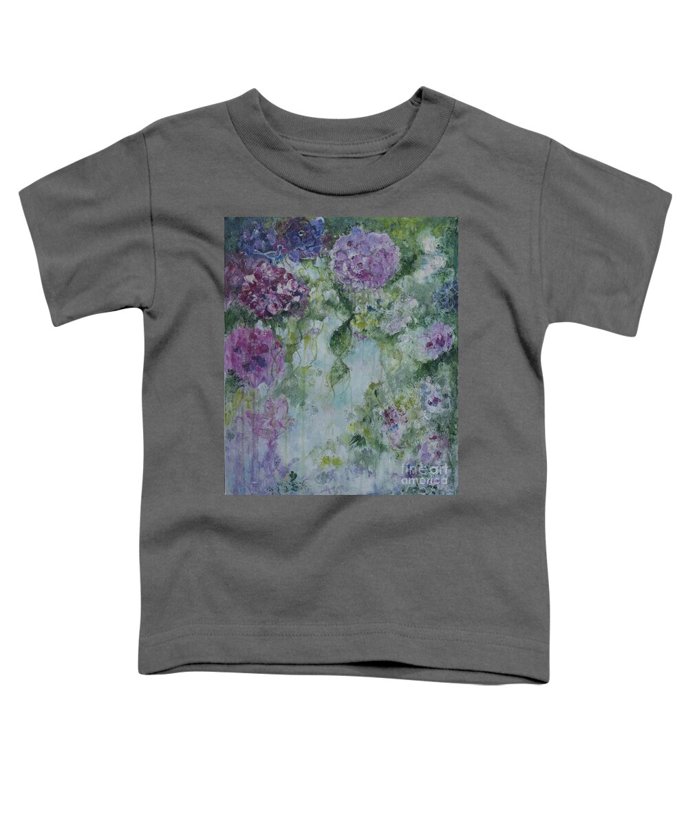 Garden Bird Toddler T-Shirt featuring the painting Garden Bird by Cherie Salerno