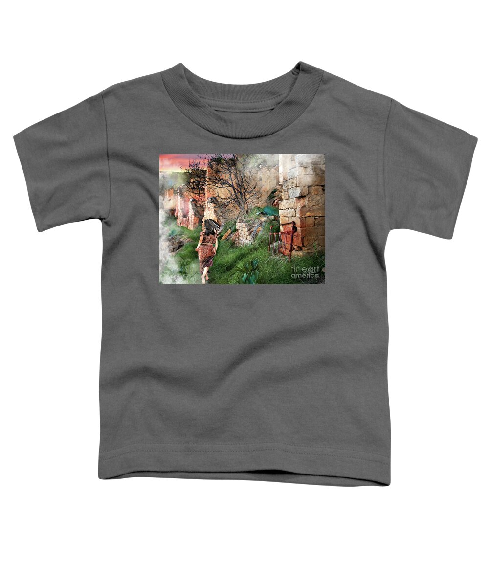 Ruins Toddler T-Shirt featuring the digital art Get Back Before.... by Deb Nakano