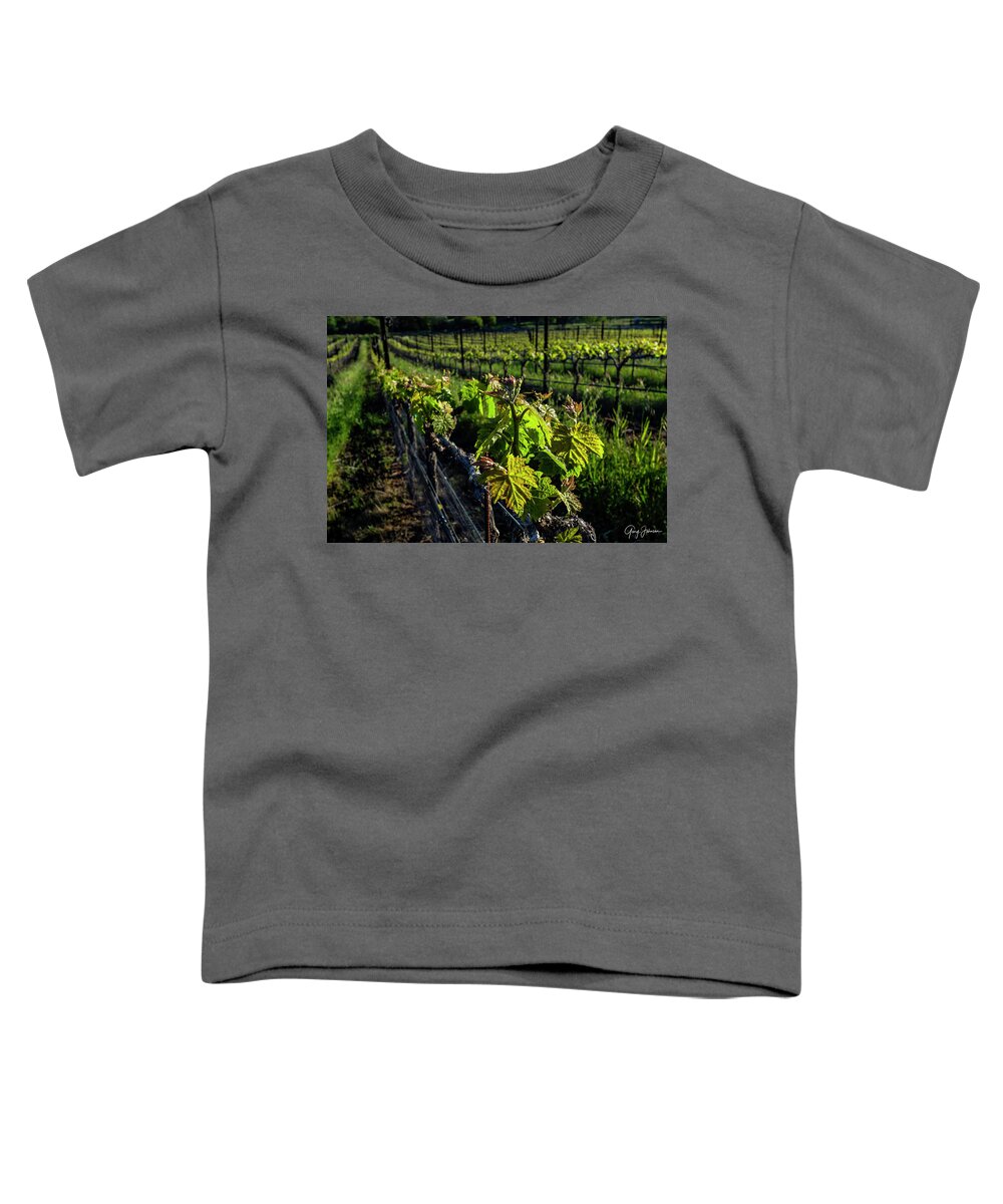 Vineyard Toddler T-Shirt featuring the photograph Gianelli Vineyard 3 by Gary Johnson