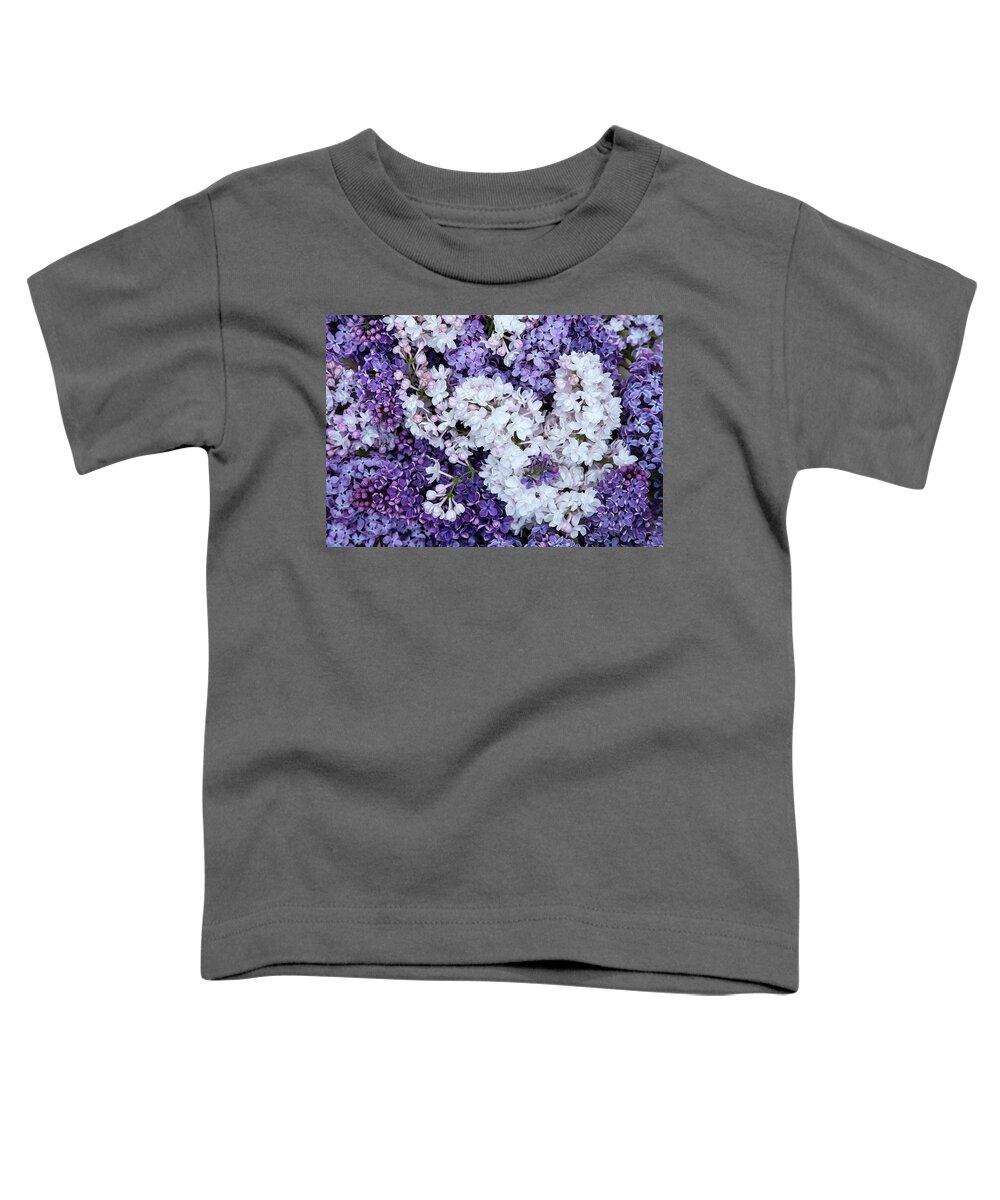 Face Mask Toddler T-Shirt featuring the photograph Glorious Lilacs by Theresa Tahara