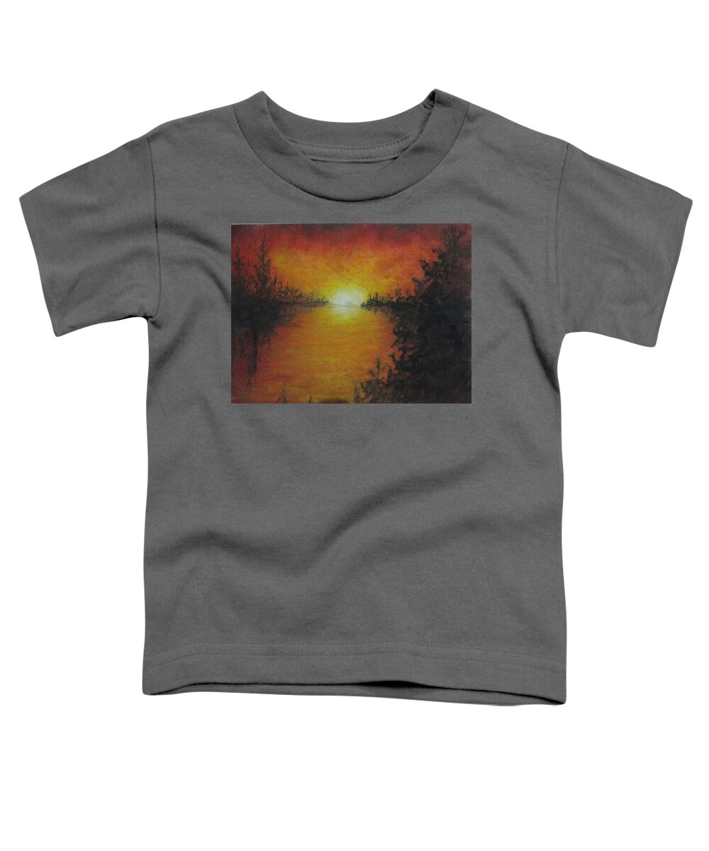 Flow Toddler T-Shirt featuring the painting Glowing Light by Jen Shearer
