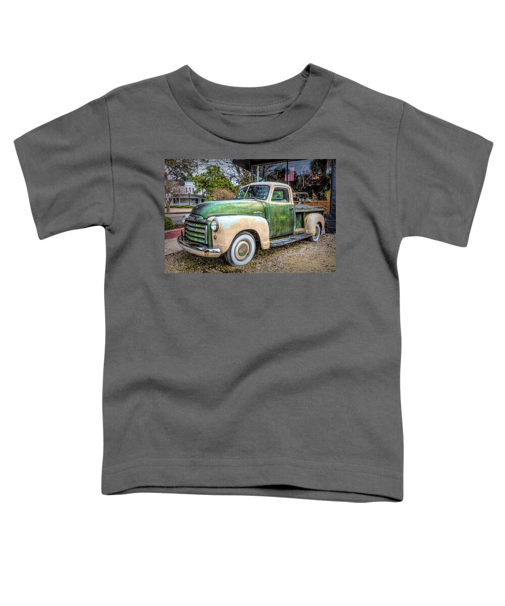100 Toddler T-Shirt featuring the photograph GMC Pickup Truck by Debra and Dave Vanderlaan