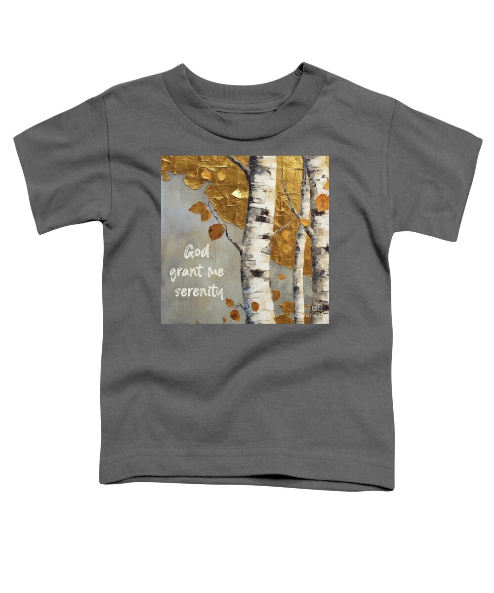 Tree Toddler T-Shirt featuring the painting God Grant Me Serenity by Tina LeCour