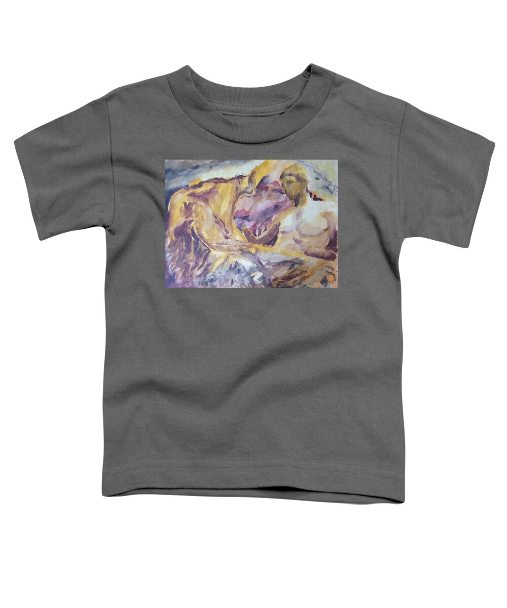 Masterpiece Paintings Toddler T-Shirt featuring the painting Gods of Olympus by Enrico Garff