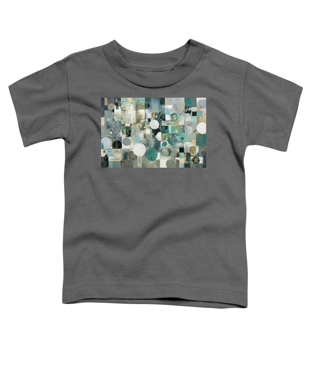  Circle Abstract Toddler T-Shirt featuring the painting Going In Circles by Tina LeCour