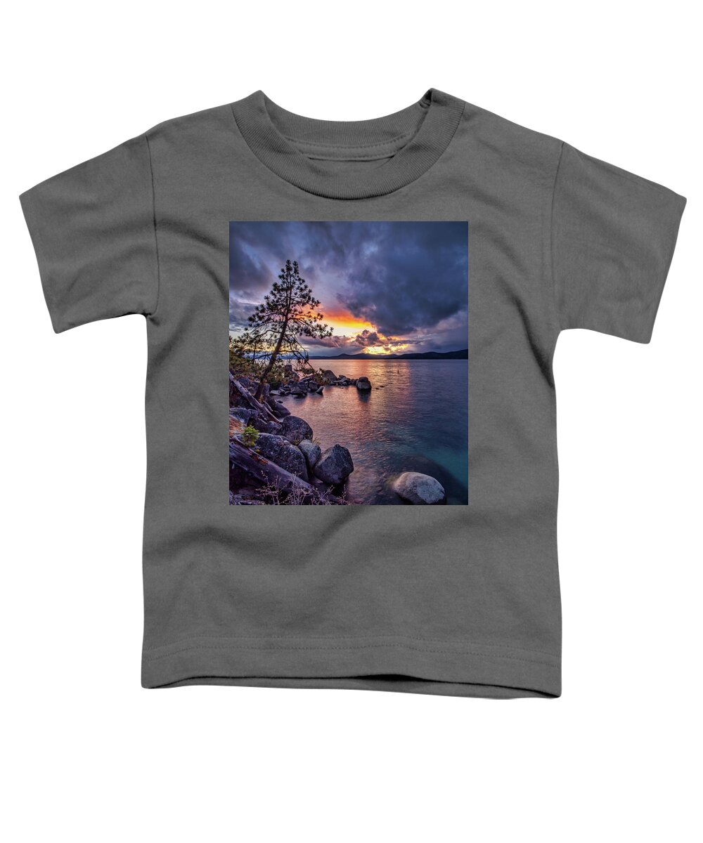 Lake Toddler T-Shirt featuring the photograph Golden Storm by Martin Gollery
