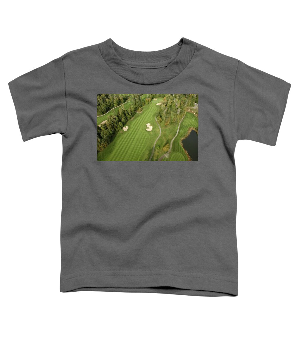 Golf Toddler T-Shirt featuring the photograph Golfing at 900ft by Jim Whitley