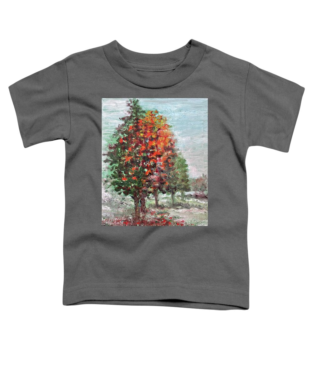 Land Scape Toddler T-Shirt featuring the painting Good morning 25/11/2021 by Laila Awad Jamaleldin