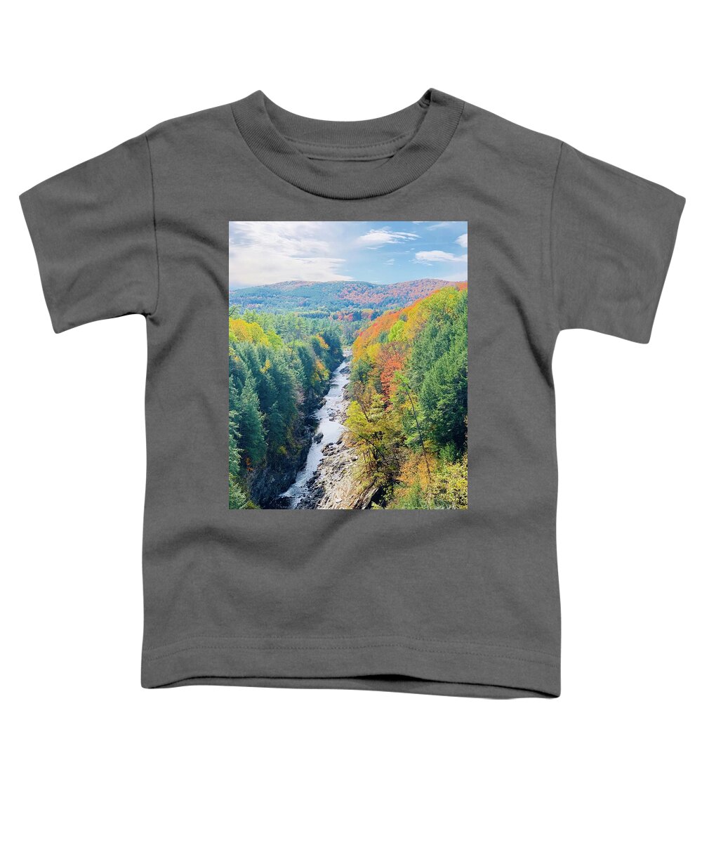 Fall Toddler T-Shirt featuring the photograph Gorge in Vermont by Patsy Walton