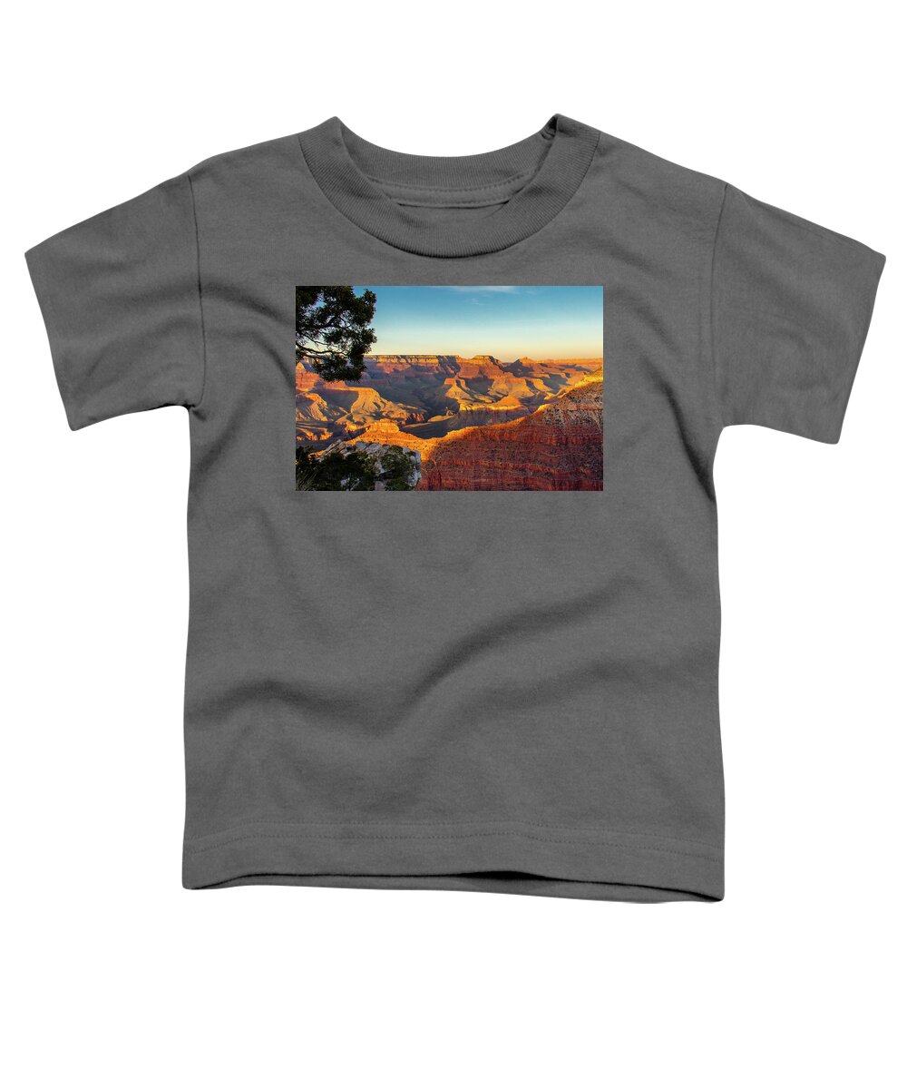 Canyon Toddler T-Shirt featuring the photograph Sunset from Mather Point by Craig A Walker