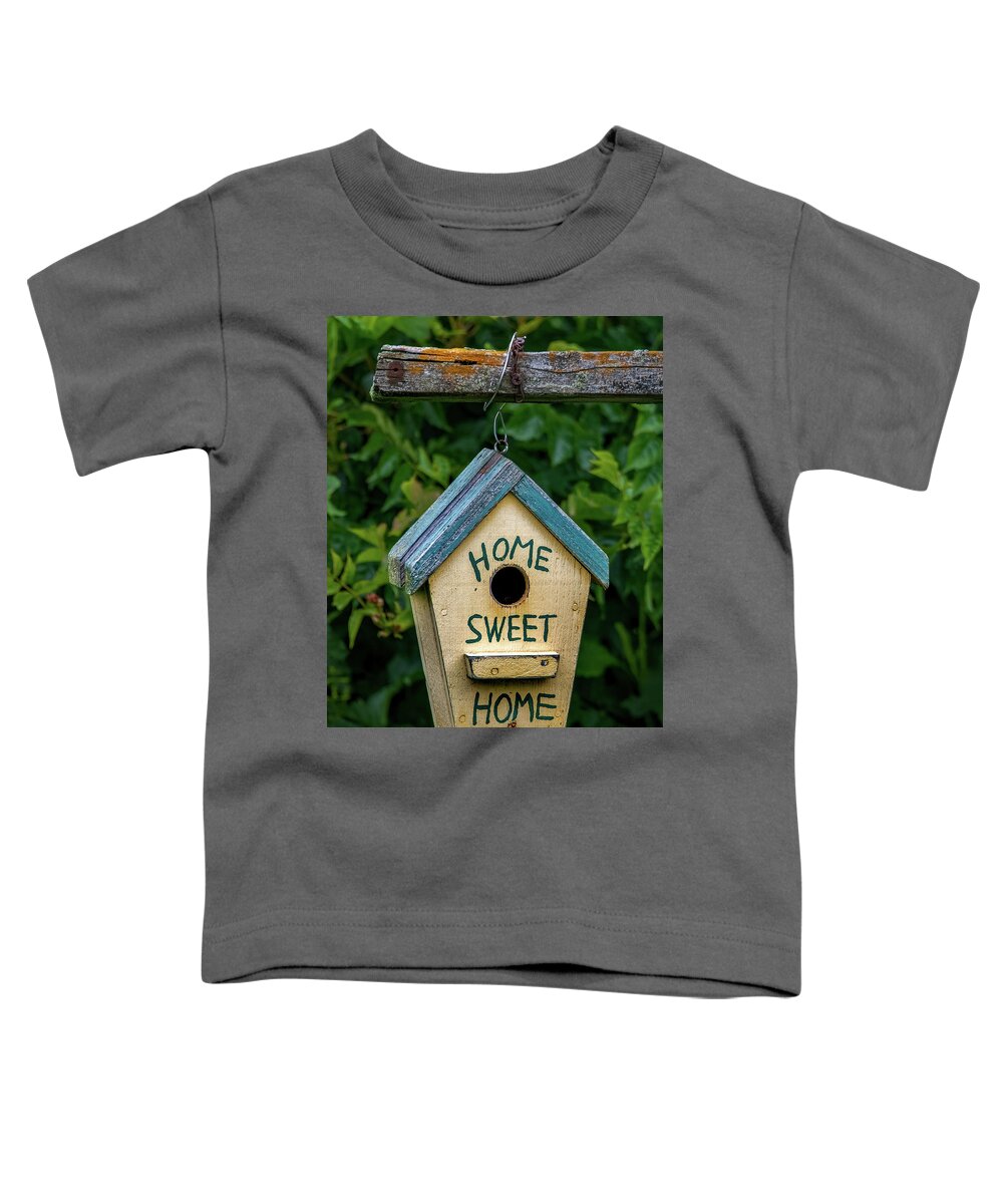 Birdhouse Toddler T-Shirt featuring the photograph Grandma's Birdhouse by Brian Shoemaker