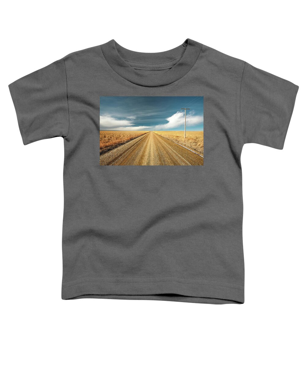 Landscape Toddler T-Shirt featuring the photograph Gravel Lines by Todd Klassy