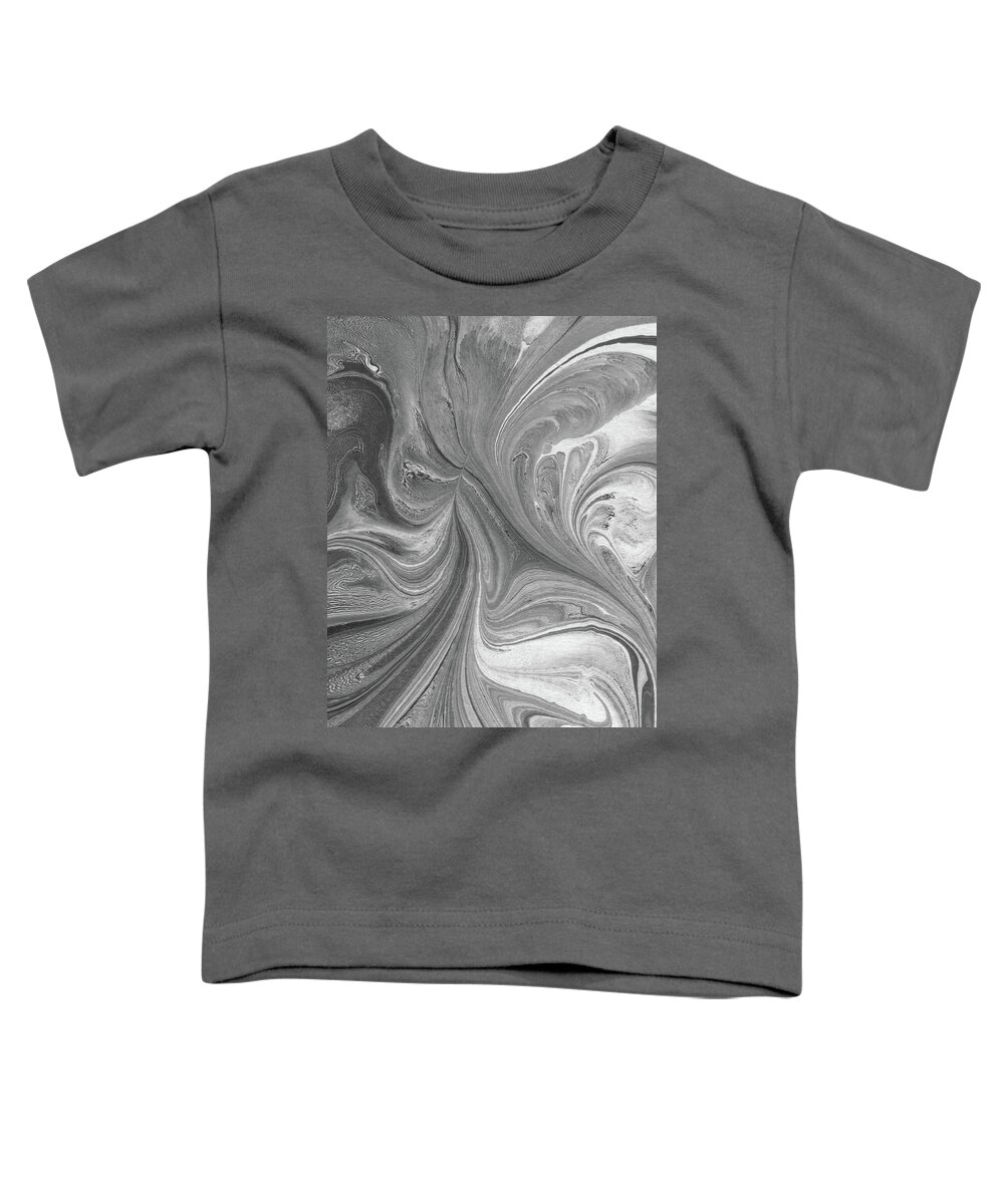 Marble Toddler T-Shirt featuring the painting Gray Marble Abstract by Irina Sztukowski