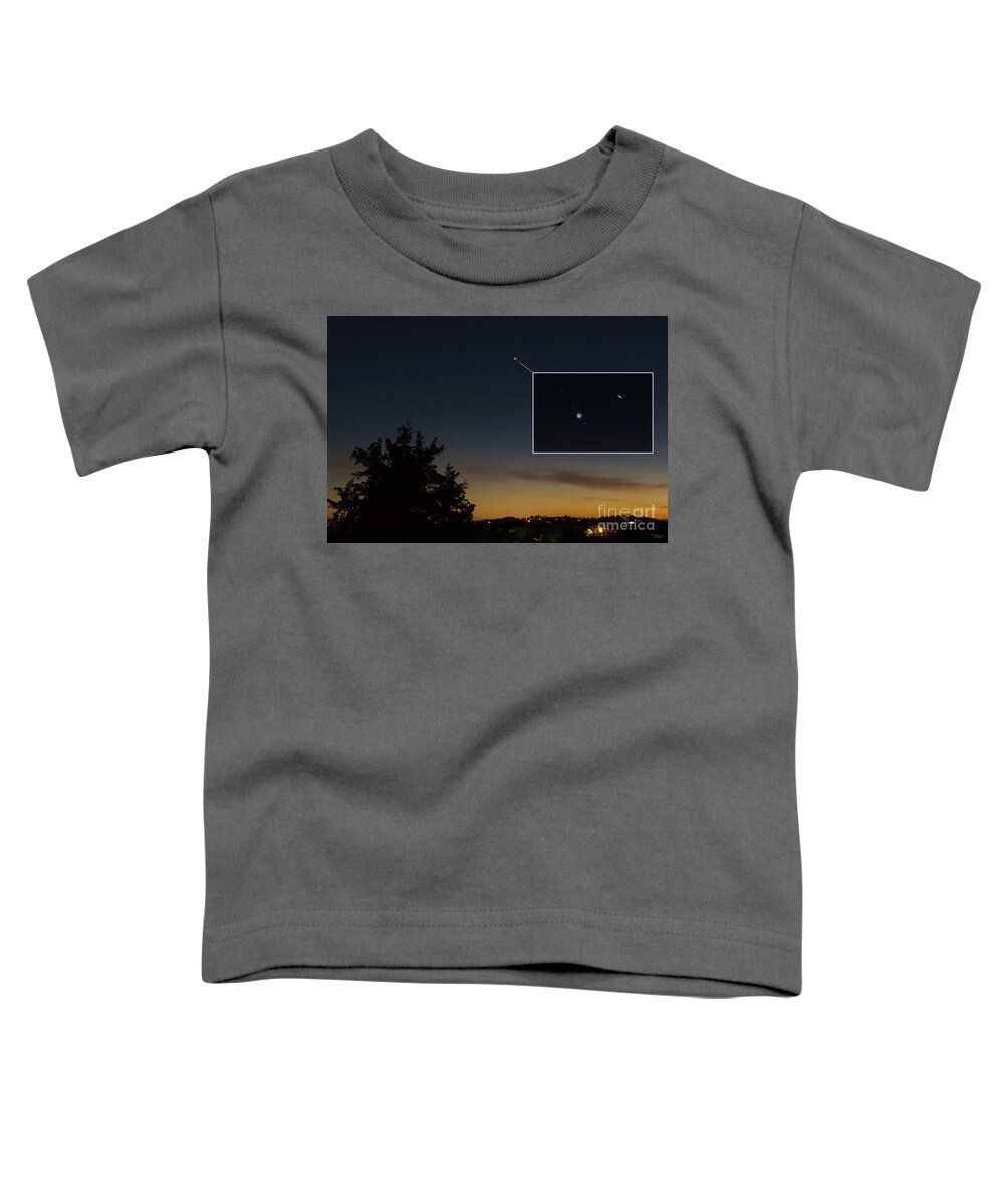 Great Conjunction Toddler T-Shirt featuring the photograph Great Conjunction Twilight by Jennifer White